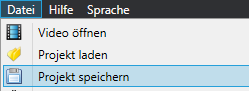 Projekt speichern