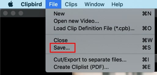 Clipbird Save Menu