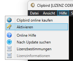 Clipbird Aktivieren